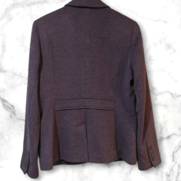 Eddie Bauer Angora Rabbit Hair And Wool Blazer Small Purple Vintage Y2K - Picture 3 of 5